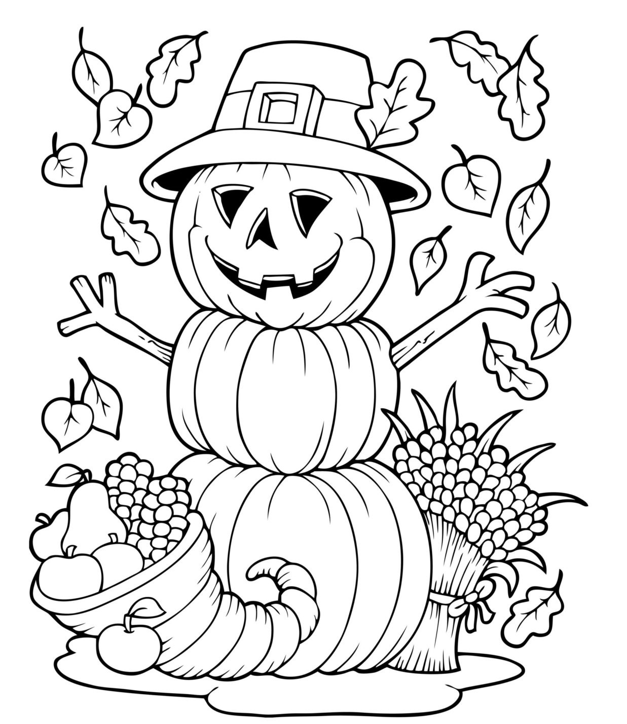 Coloriage Action de grâce