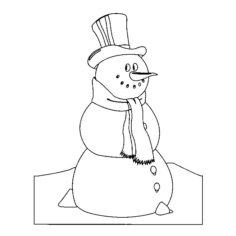 Coloriage Bonhomme De Neige Noël - Noël à imprimer