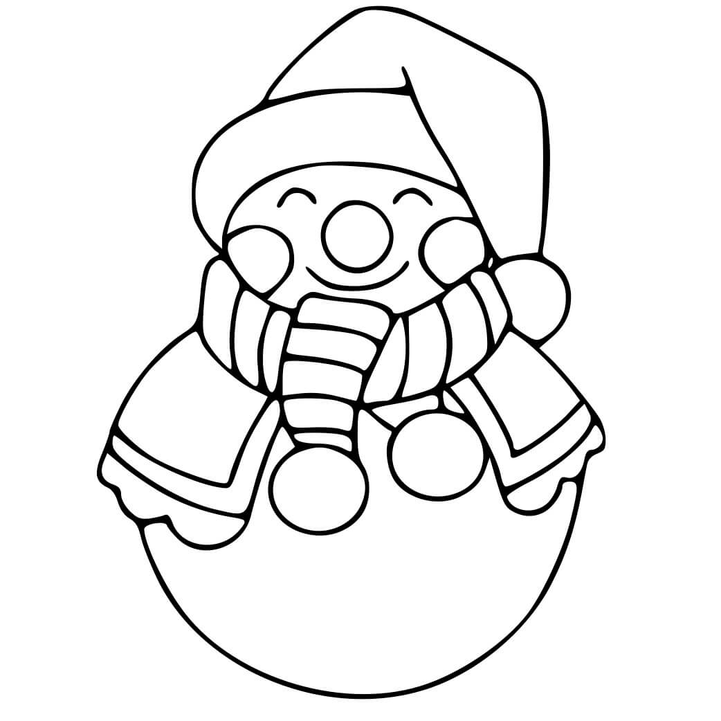 Coloriage Bonhomme De Neige Pour Maternelle - Noël maternelle à imprimer