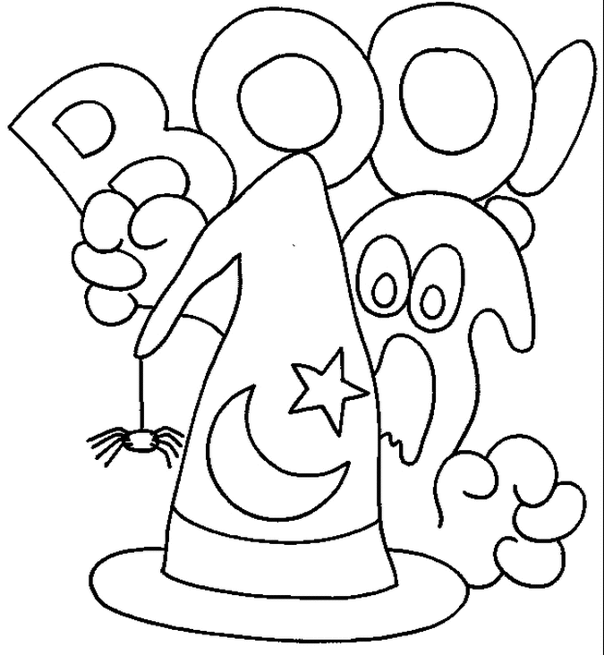 Coloriage Boo - Halloween à imprimer