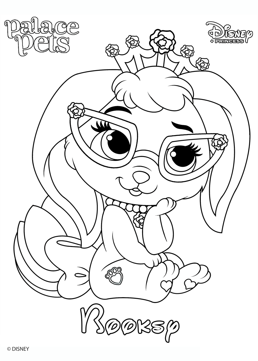 Coloriage Booksy Princess Disney - Palace pets à imprimer