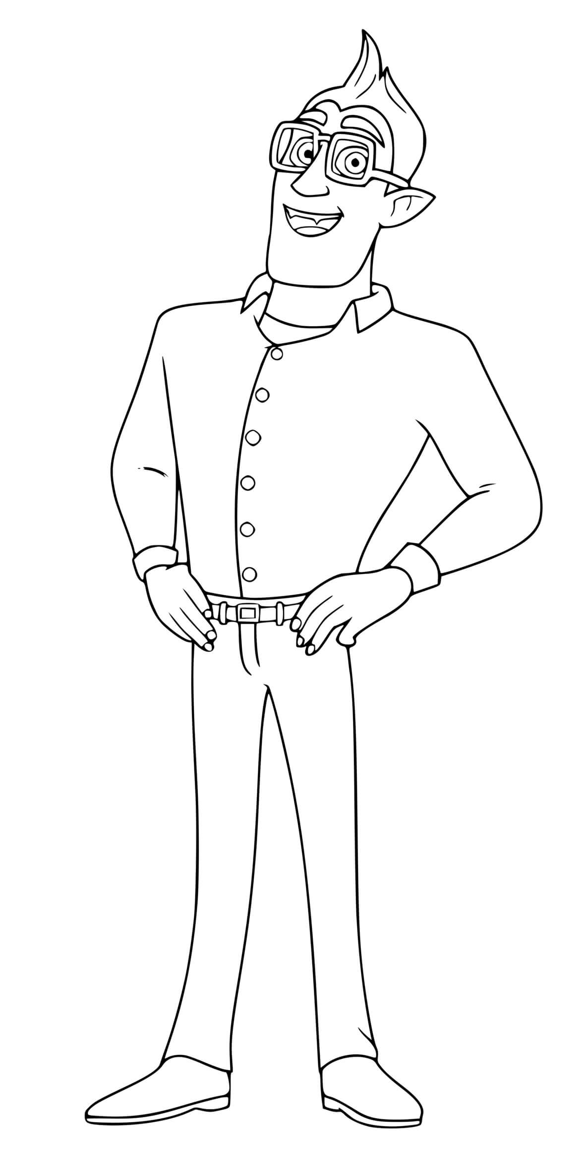Coloriage Boris Hauntley Vampirina Disney - Vampirina à imprimer