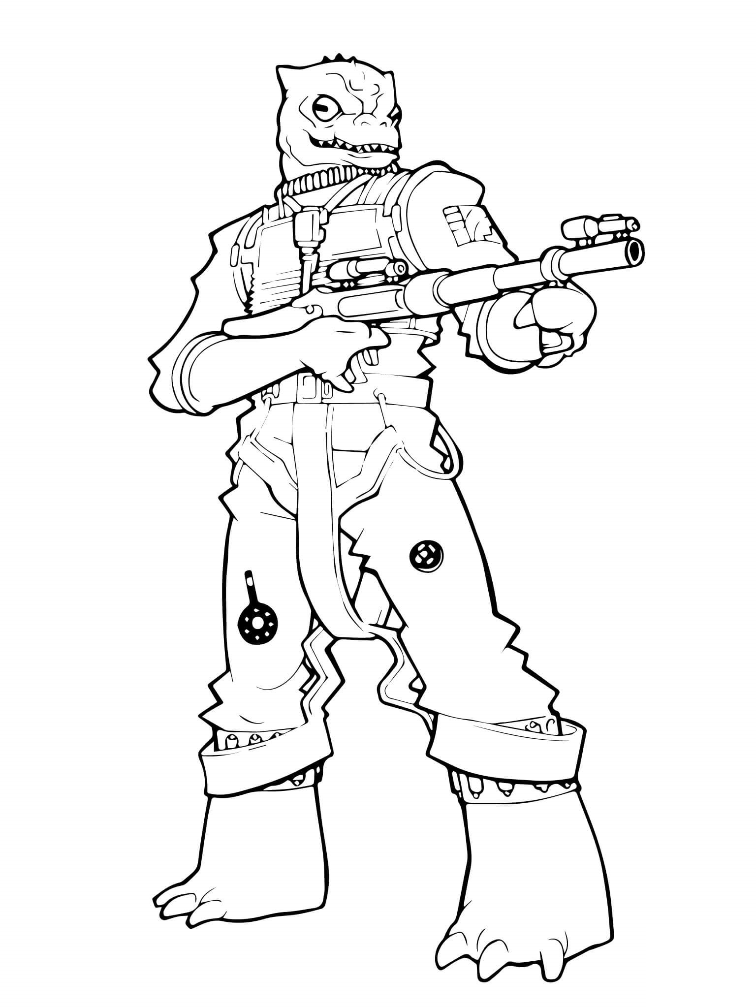 Coloriage Bossk Star Wars Episode Vi Return Of The Jedi - Star wars à imprimer