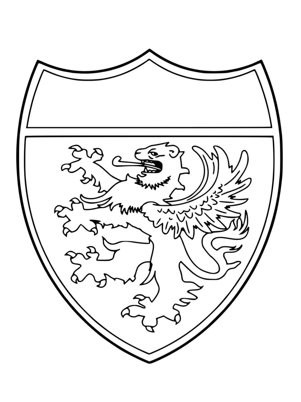 Coloriage Bouclier De Chevalier - Chevalier à imprimer