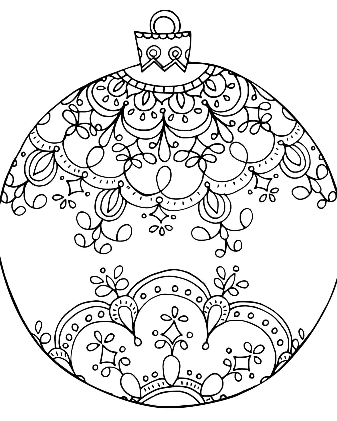 Coloriage Boule De Noël Adulte Noël - Noël adulte à imprimer