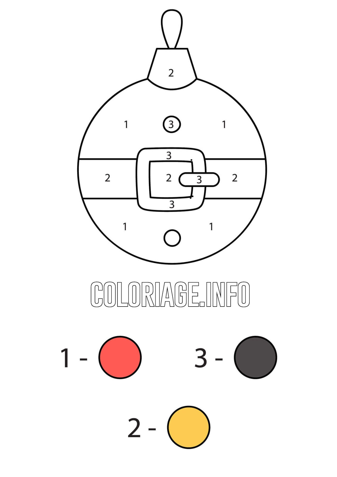 Coloriage Boule De Noël Habis Du Père Noël Magique Noël - Magique noel à imprimer