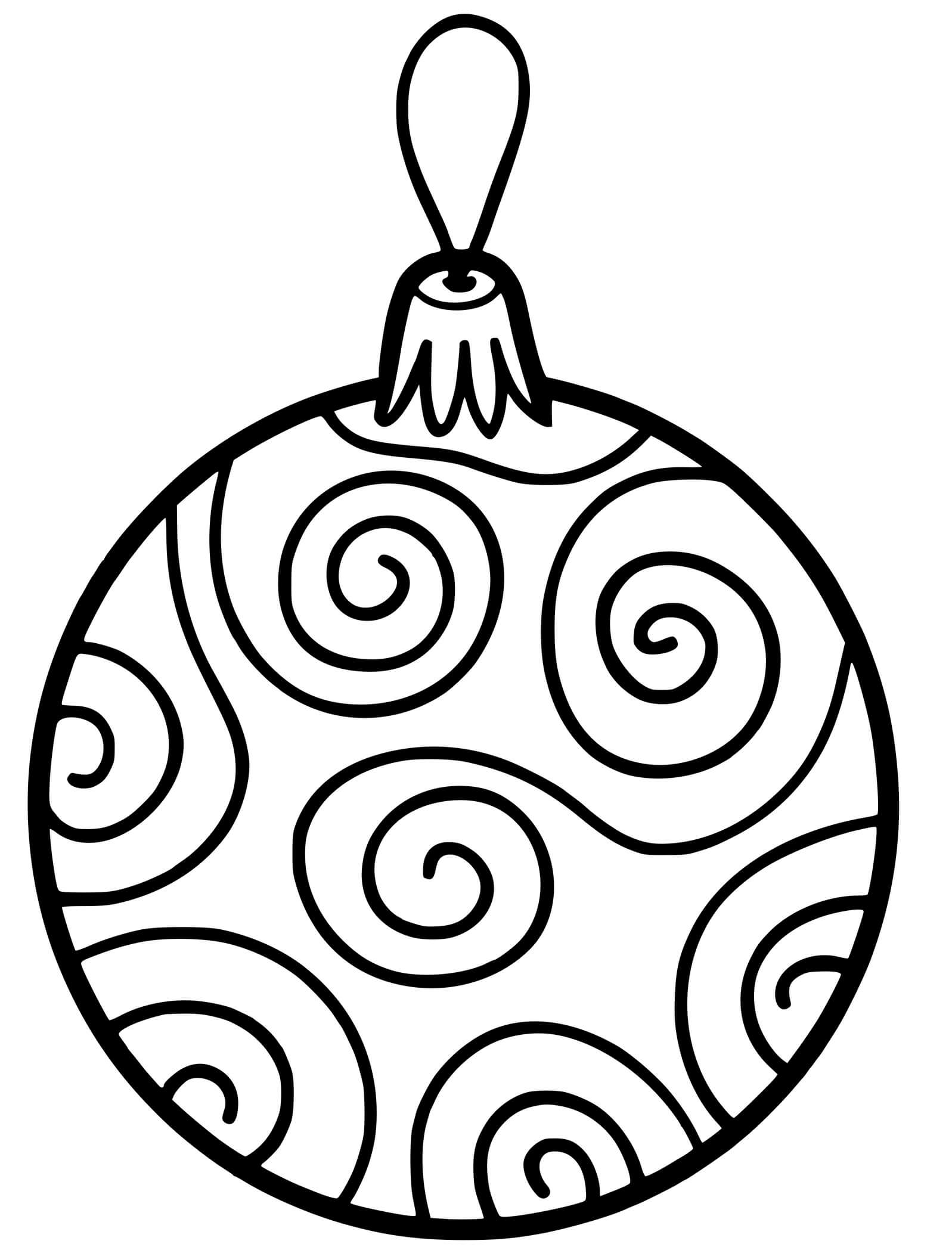 Coloriage Boule De Noël Pour Sapin Zigzag - Boule de Noël à imprimer