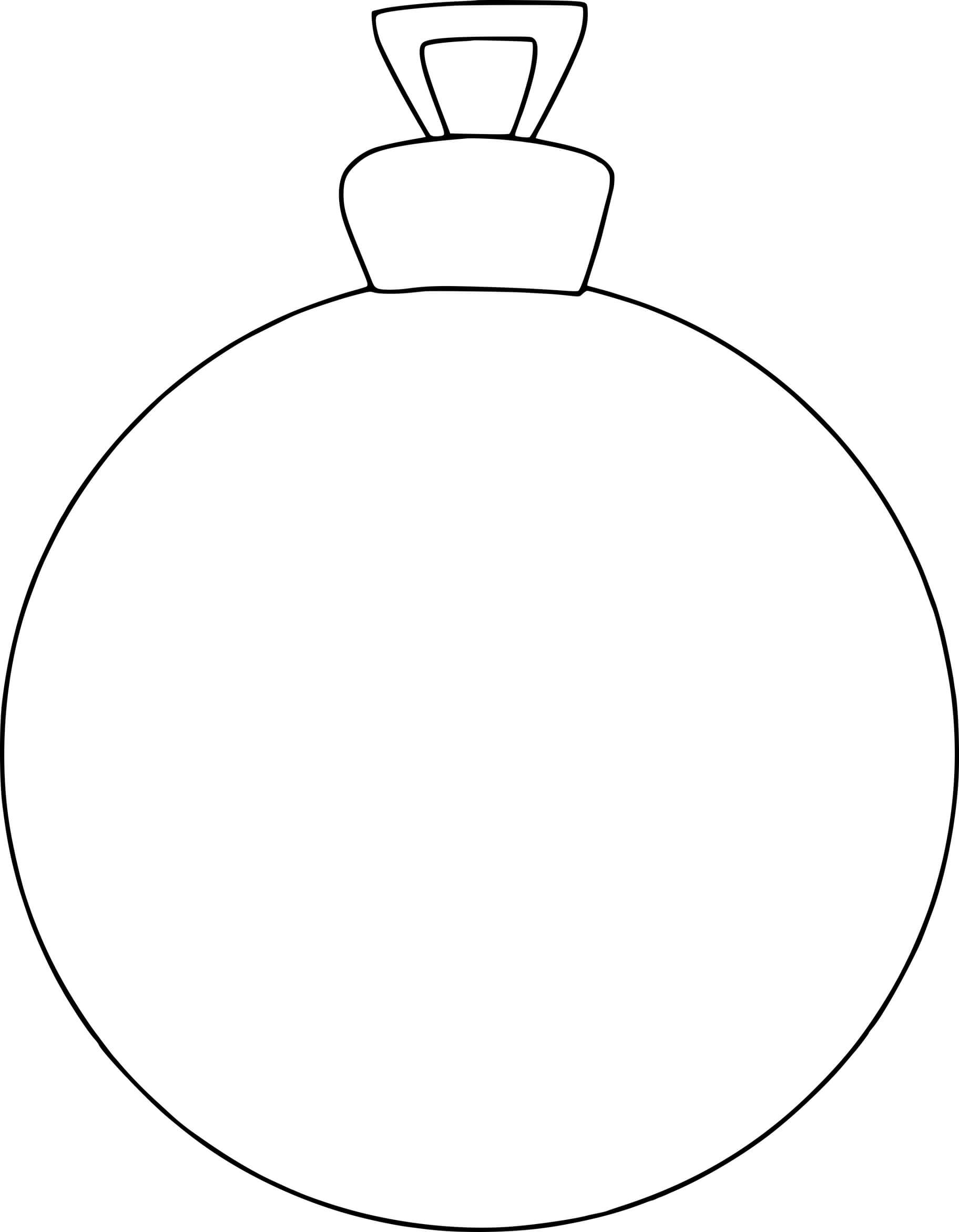 Coloriage Boule de Noël simple maternelle - Boule de Noël à imprimer