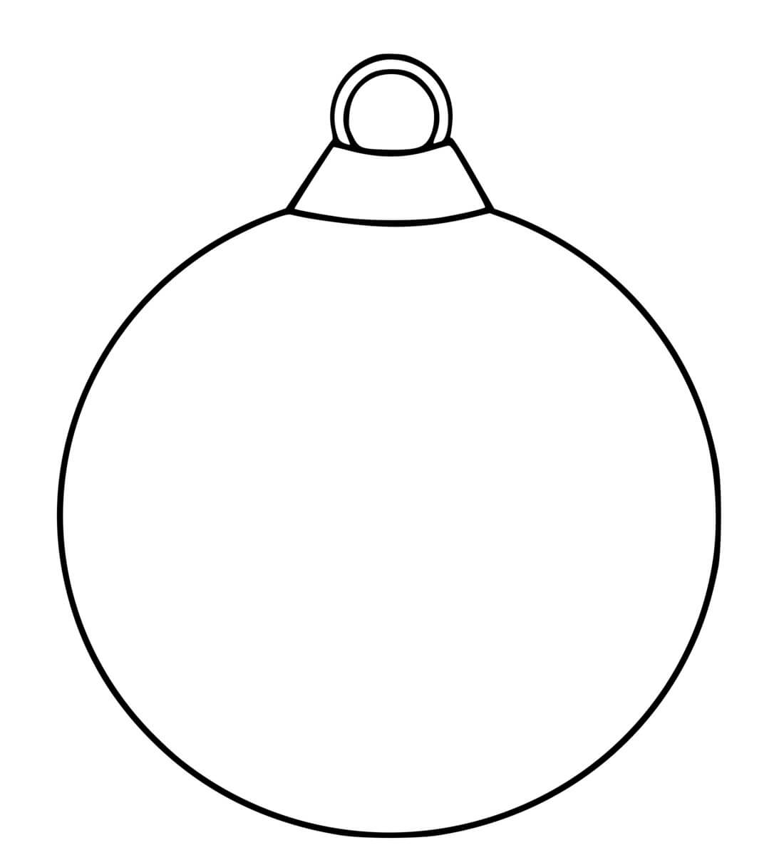 Coloriage Boule de Noël vide contour facile - Boule de Noël à imprimer