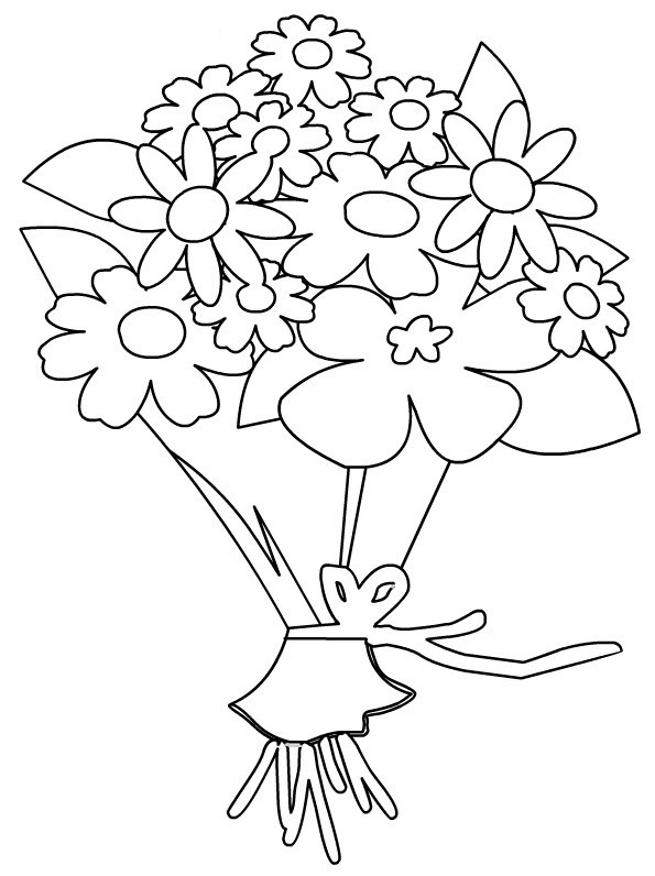 Coloriage Bouquet de fleurs
