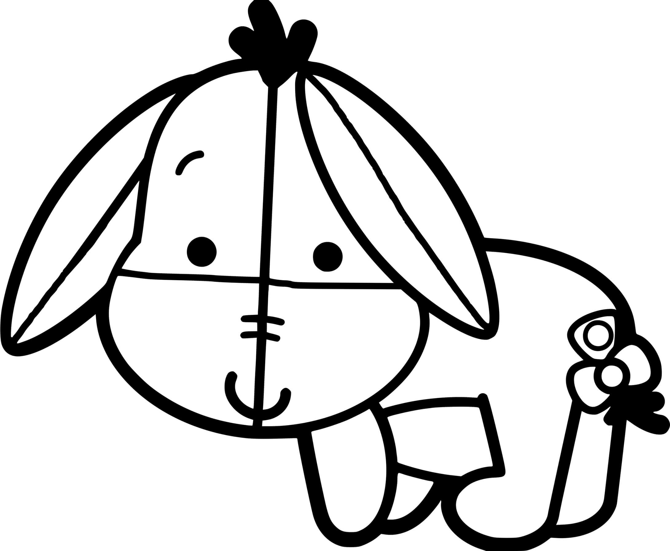 Coloriage Dingo bébé kawaii disney - Kawaii disney à imprimer