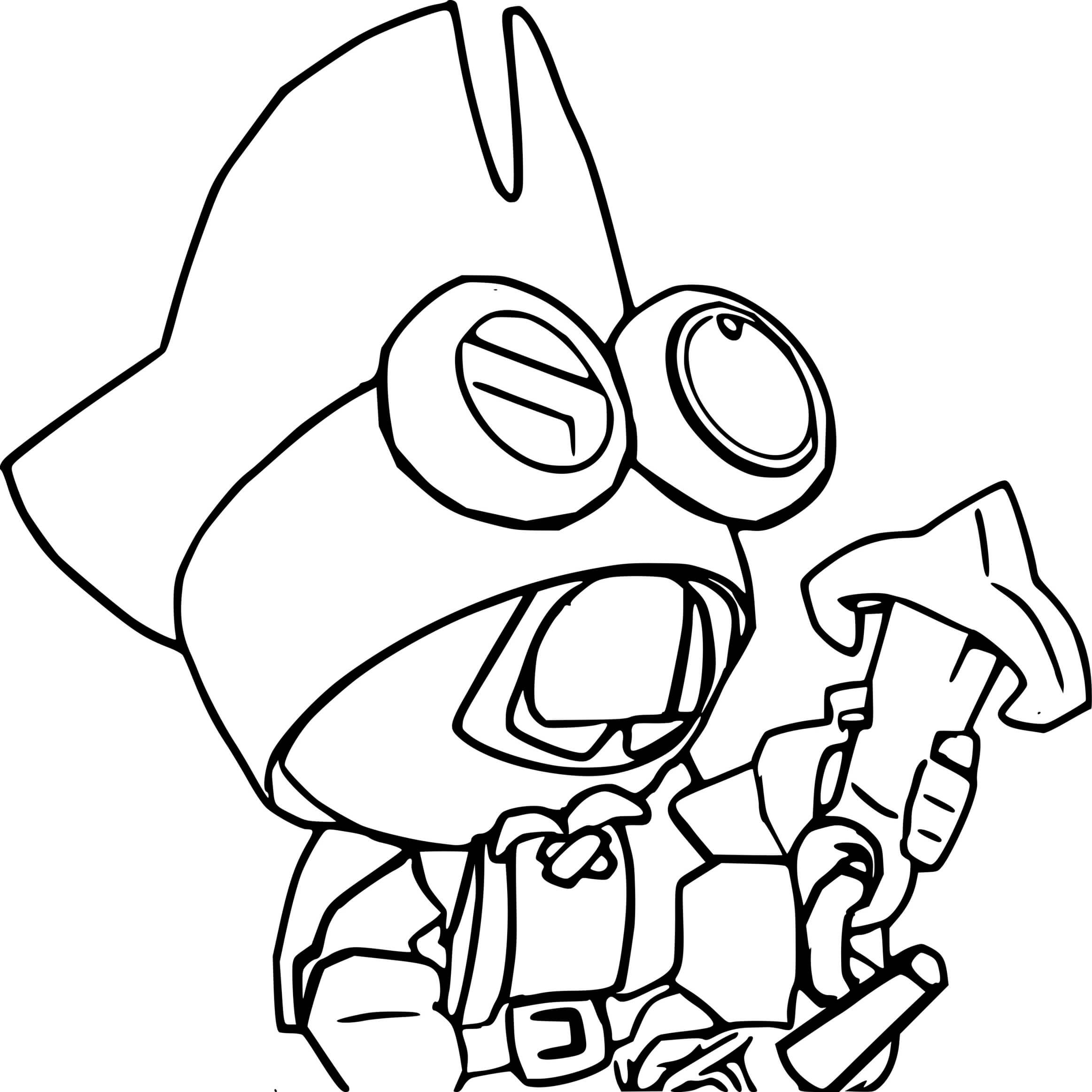 Coloriage Brawl Stars Force Starr Cap Tain Carlbator - Brawl stars à imprimer