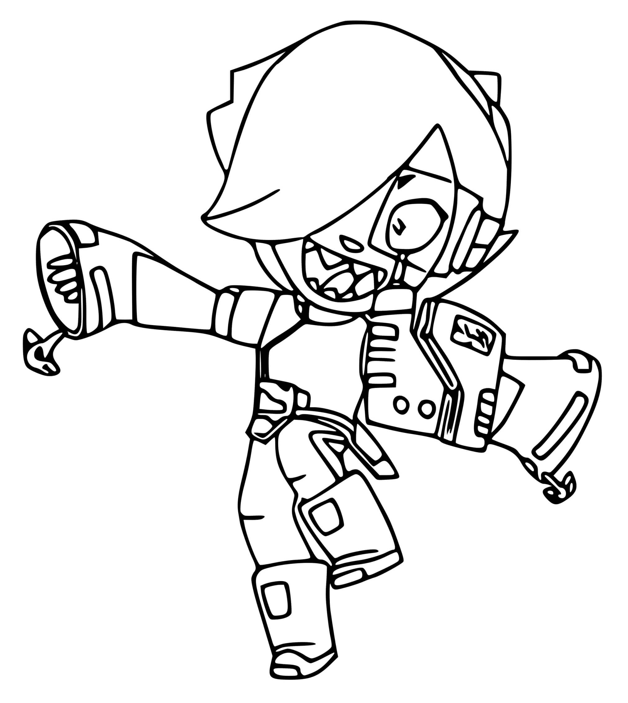 Coloriage Brawl Stars Force Starr Colette De L'Espace - Brawl stars à imprimer