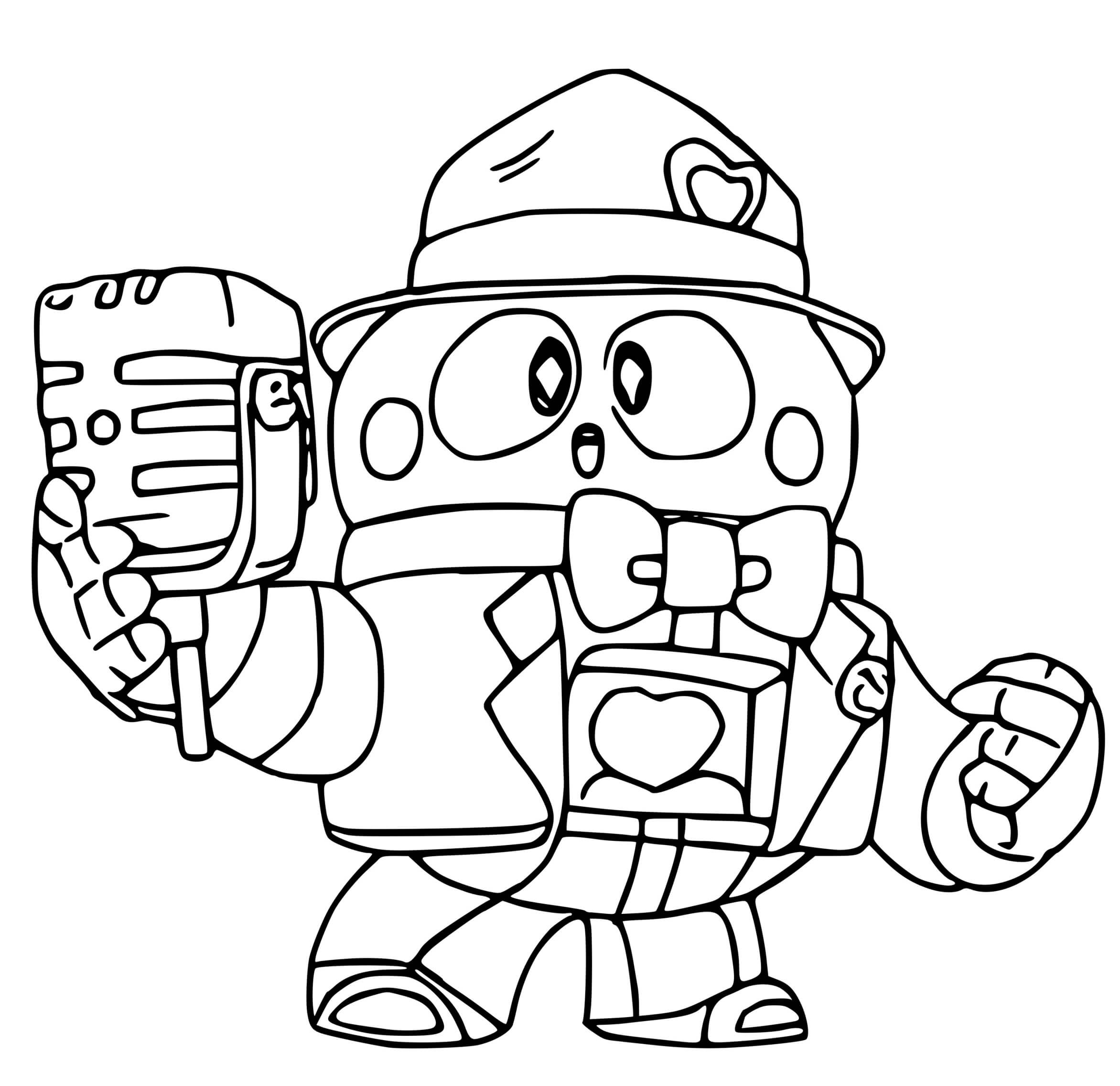 Coloriage Brawl Stars Force Starr Lou Le Doux - Brawl stars à imprimer