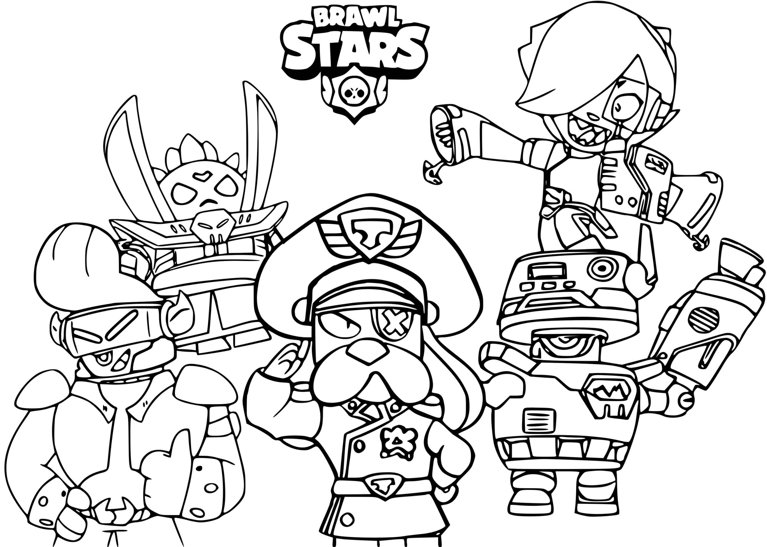 Coloriage Brawl Stars Force Starr Nouveau Brawler Et Nouveaux Skins - Brawl stars à imprimer