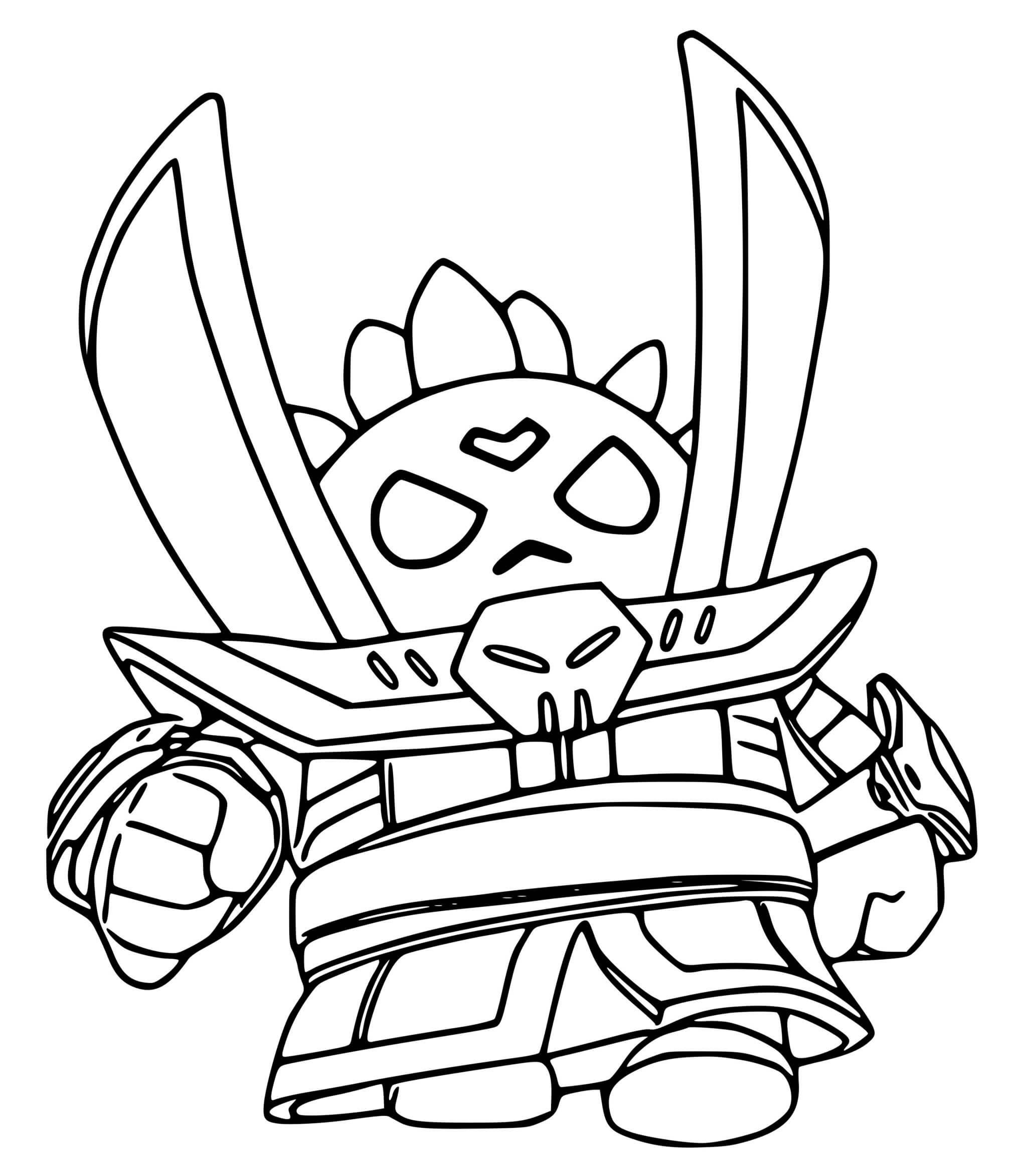 Coloriage Brawl Stars Force Starr Spike Super Vilain - Brawl stars à imprimer