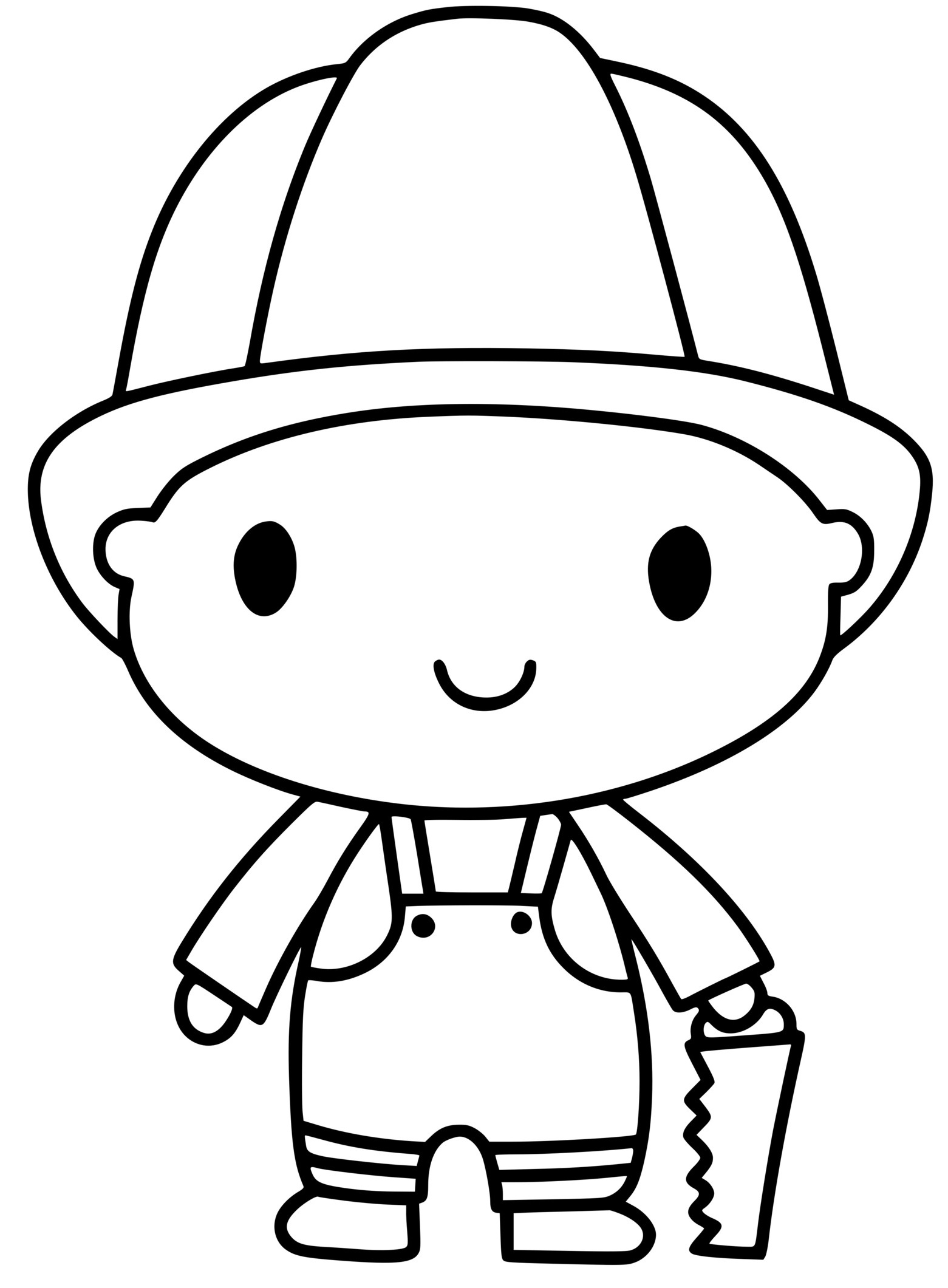 Coloriage Bricoleur Construction Menuisier Facile - Facile à imprimer
