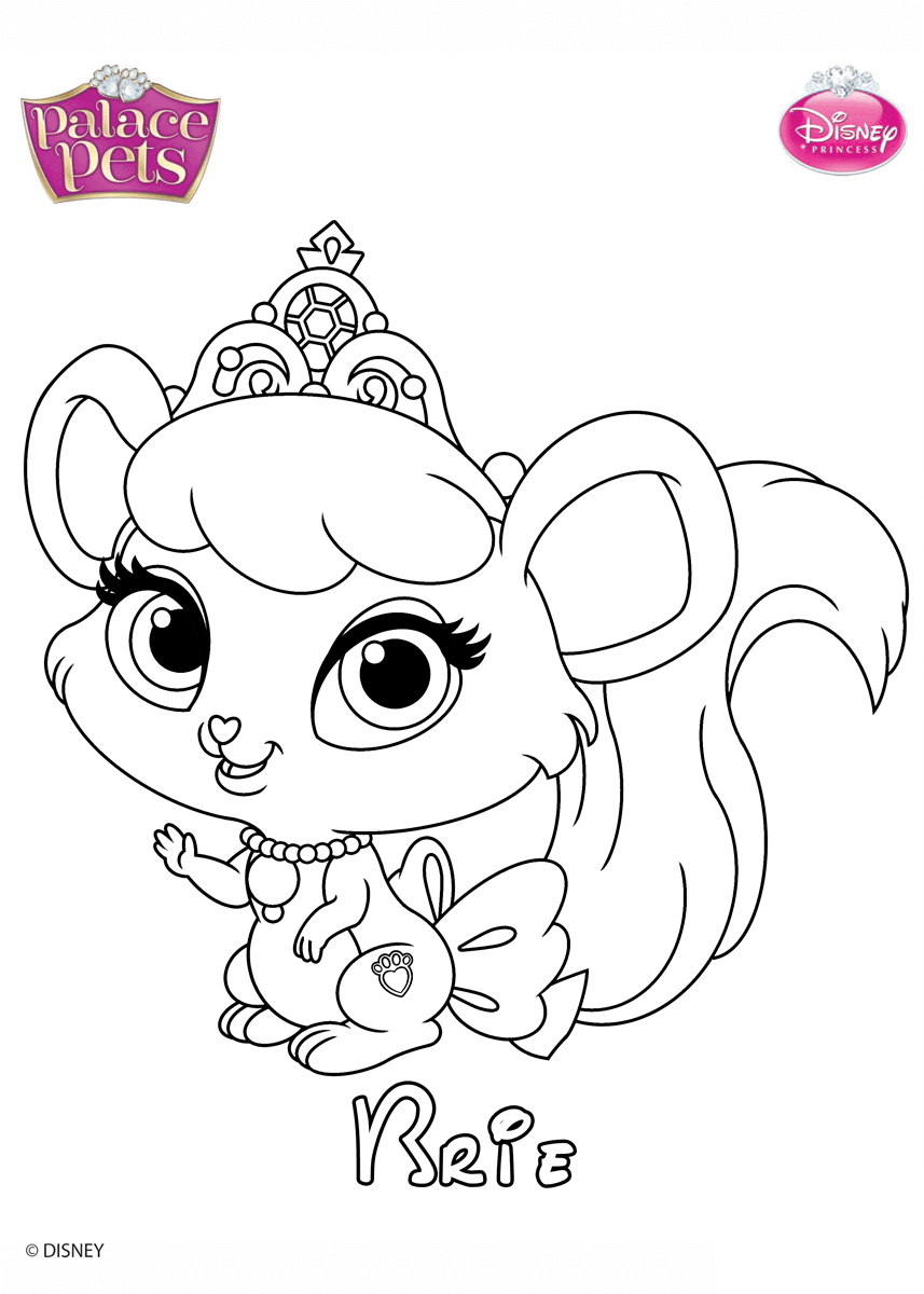 Coloriage Brie Princess Disney - Palace pets à imprimer