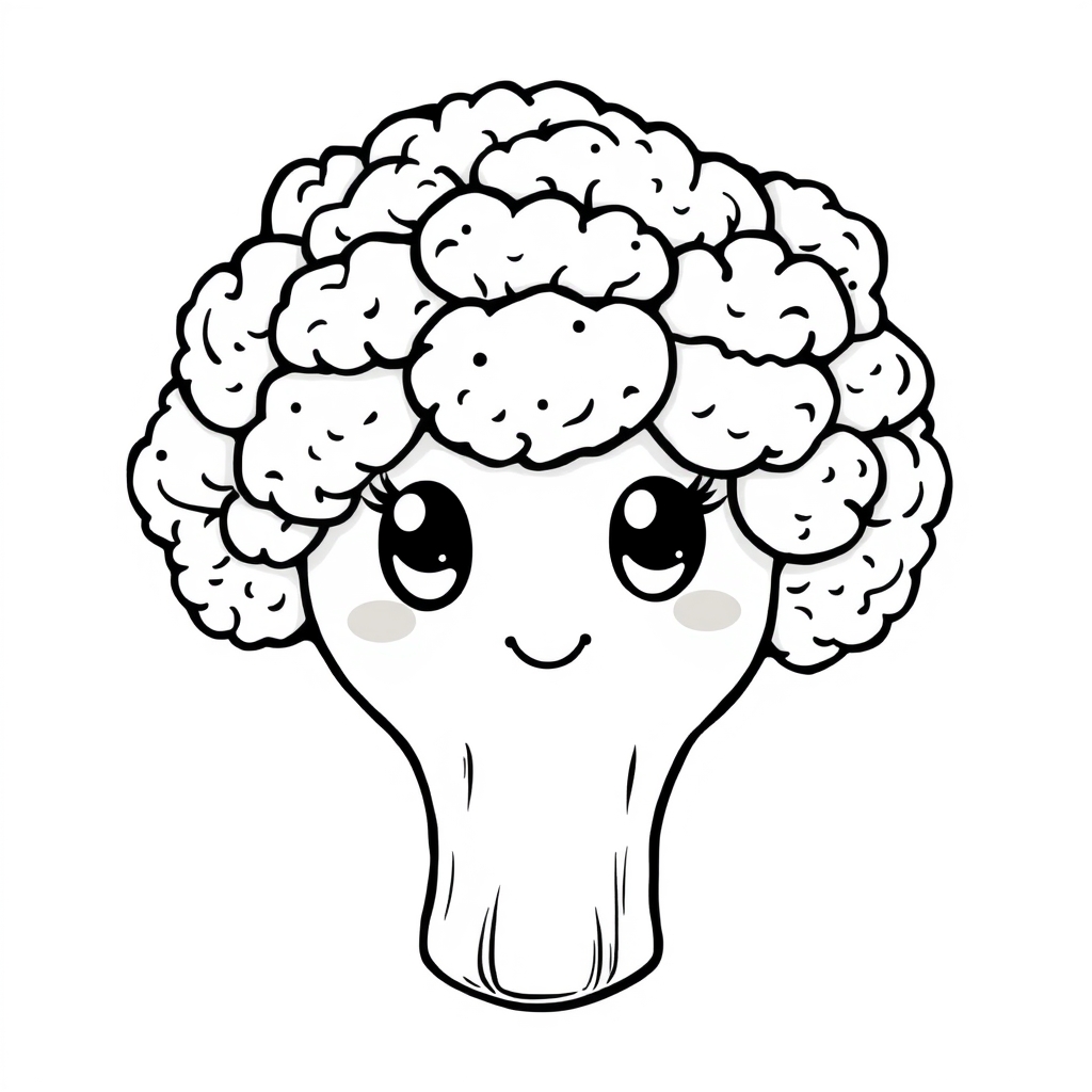Coloriage Brocoli Légumes - Legumes à imprimer