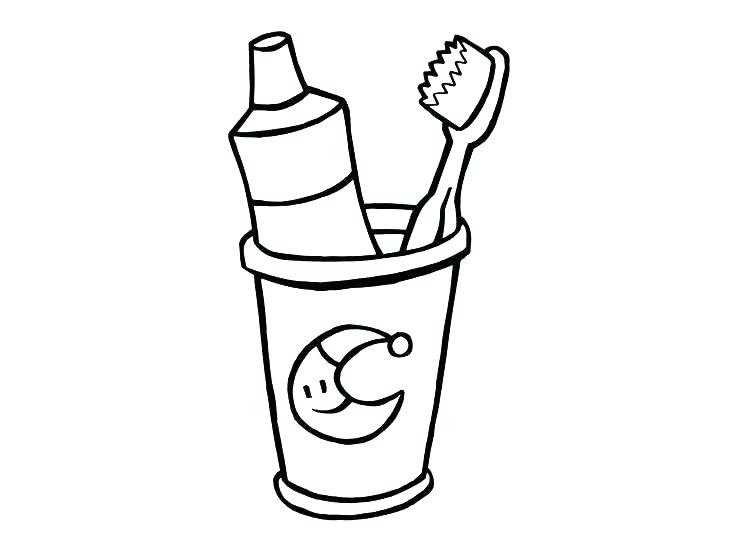 Coloriage Brosse A Dent Et Dentifrice - Dentiste à imprimer