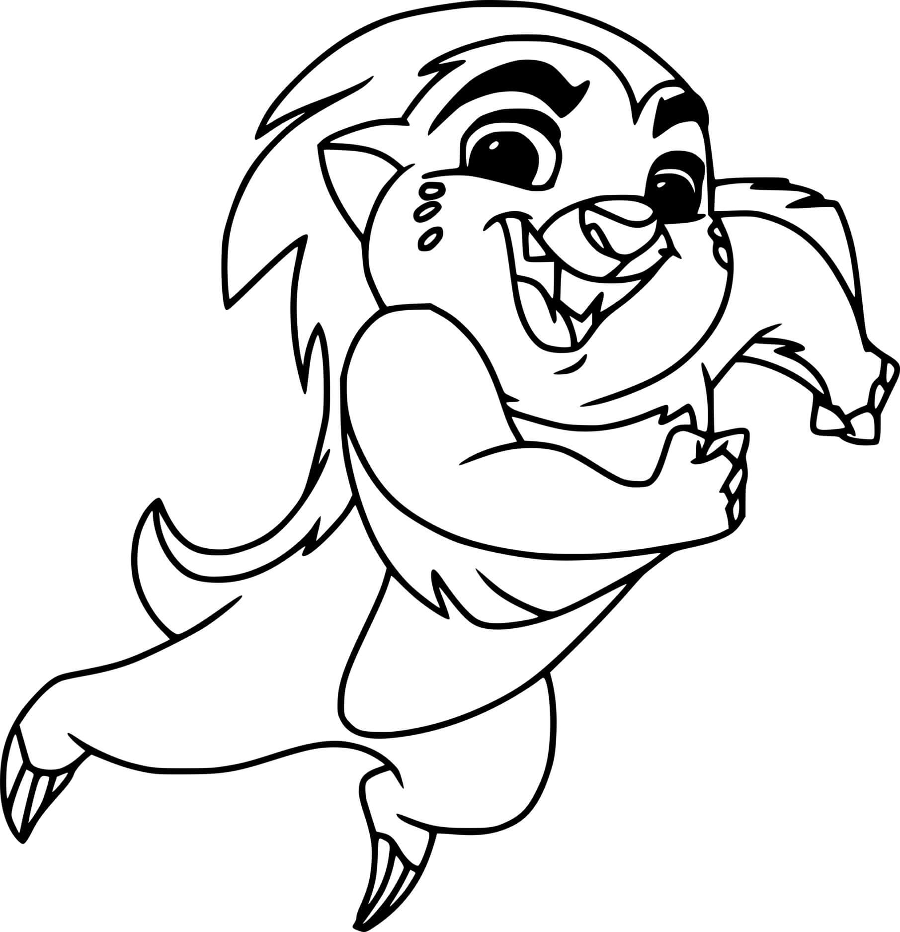 Coloriage Bunga Galope - La Garde du Roi Lion - La Garde du Roi lion à imprimer