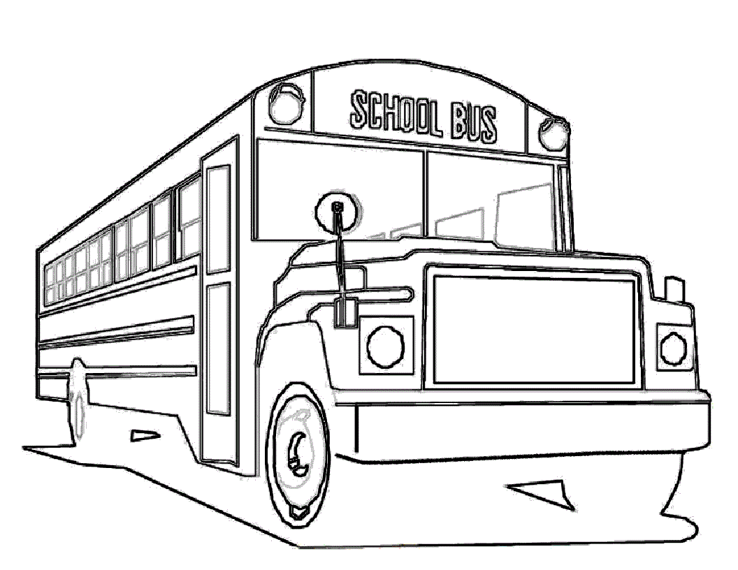 Coloriage Bus Scolaire Cool - École à imprimer