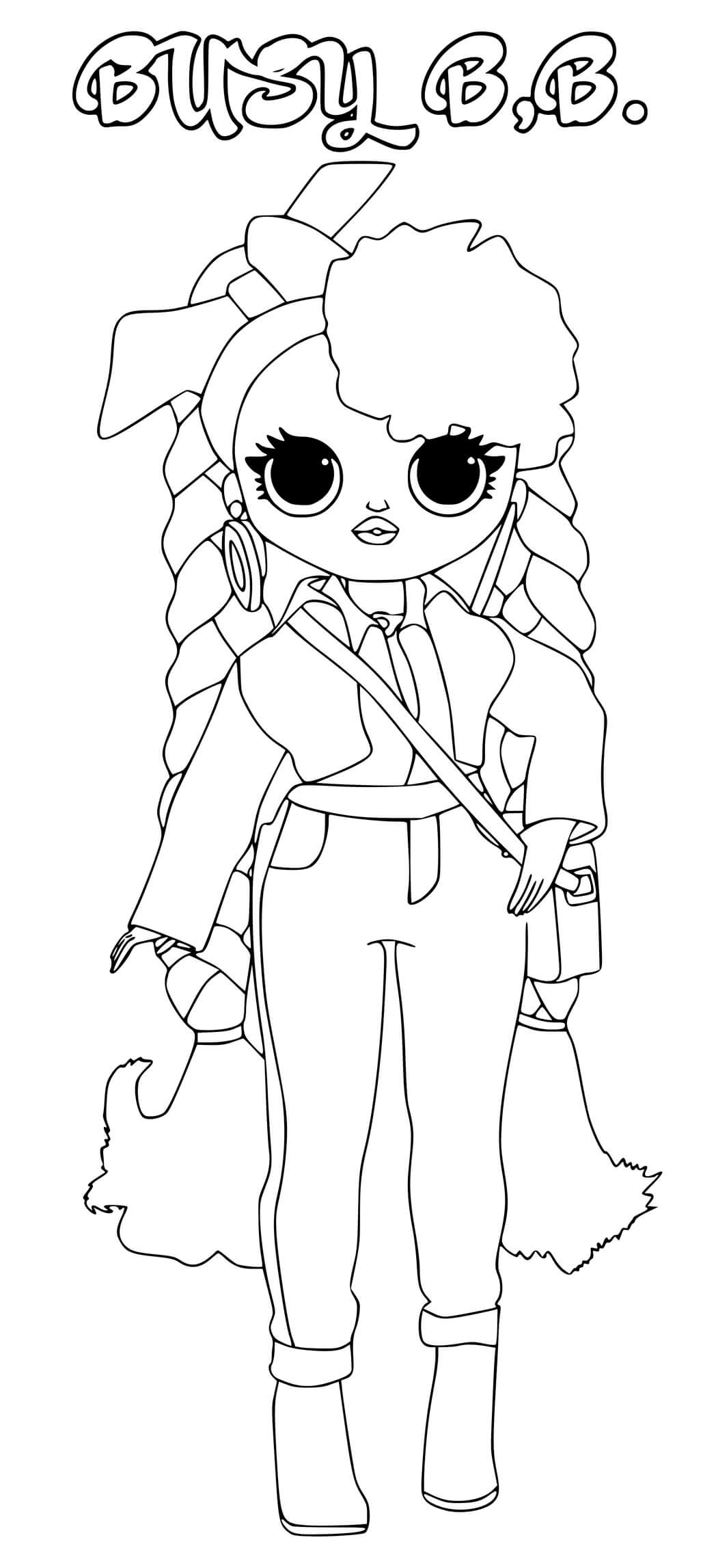 Coloriage Busy Bb Lol Omg - Poupée LOL Surprise Hair Goals à imprimer