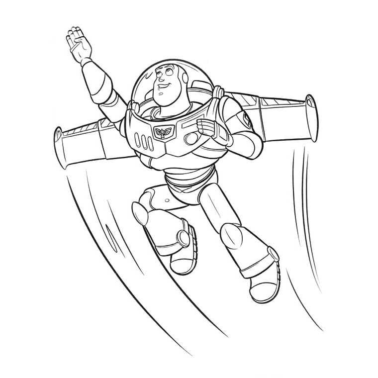 Coloriage Buzz L'Éclair Toy Story - Toy story à imprimer