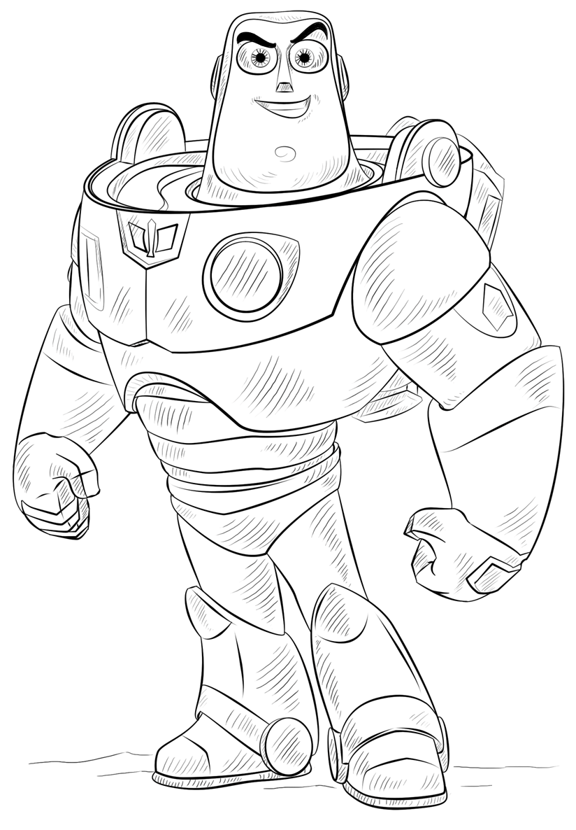 Coloriage Buzz Lightyear Toy Story - Toy story à imprimer