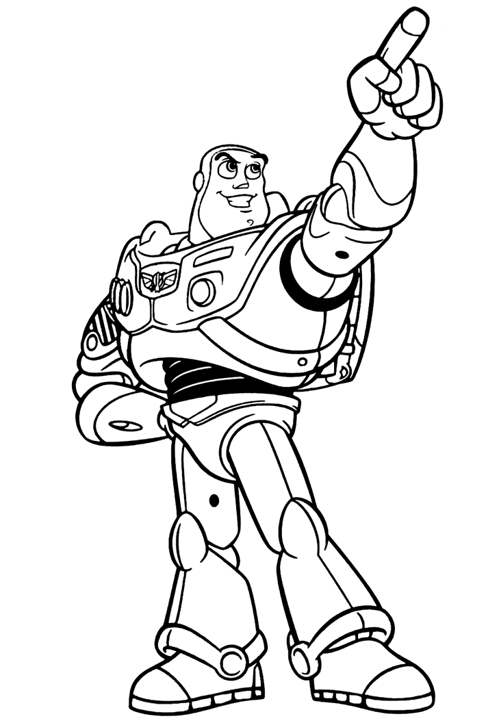 Coloriage Buzz Lightyear Champion Like A Star - Toy story à imprimer