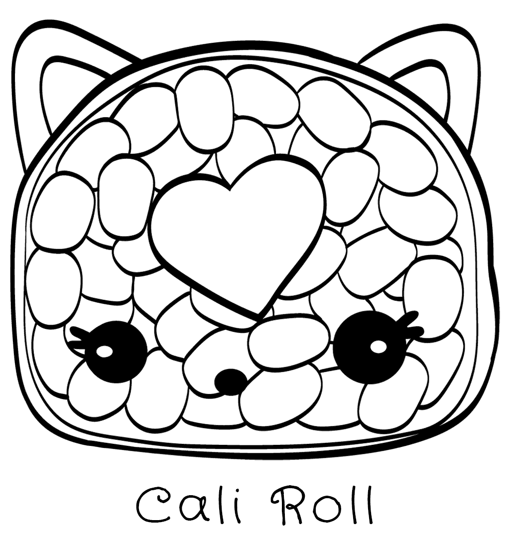 Coloriage Cali Roll - Num noms à imprimer