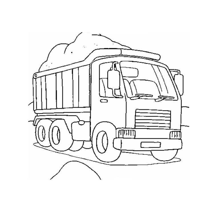 Coloriage Camion Chantier - Camion à imprimer