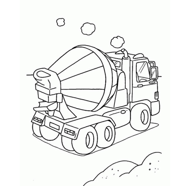 Coloriage Camion De Chantier - Camion à imprimer