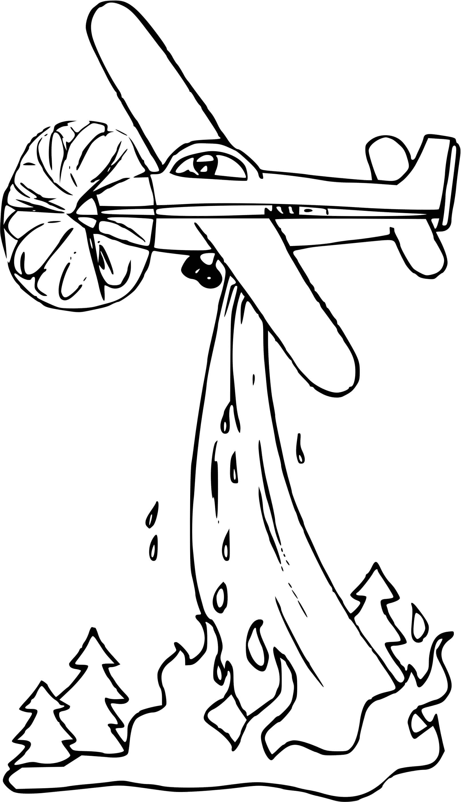 Coloriage Canadair - Pompier à imprimer