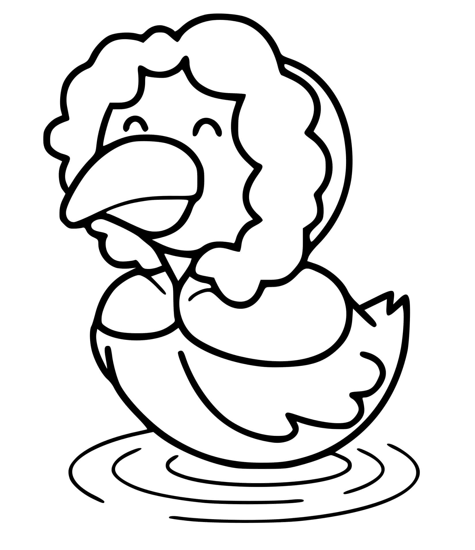 Coloriage Canard En Hiver - Canard à imprimer