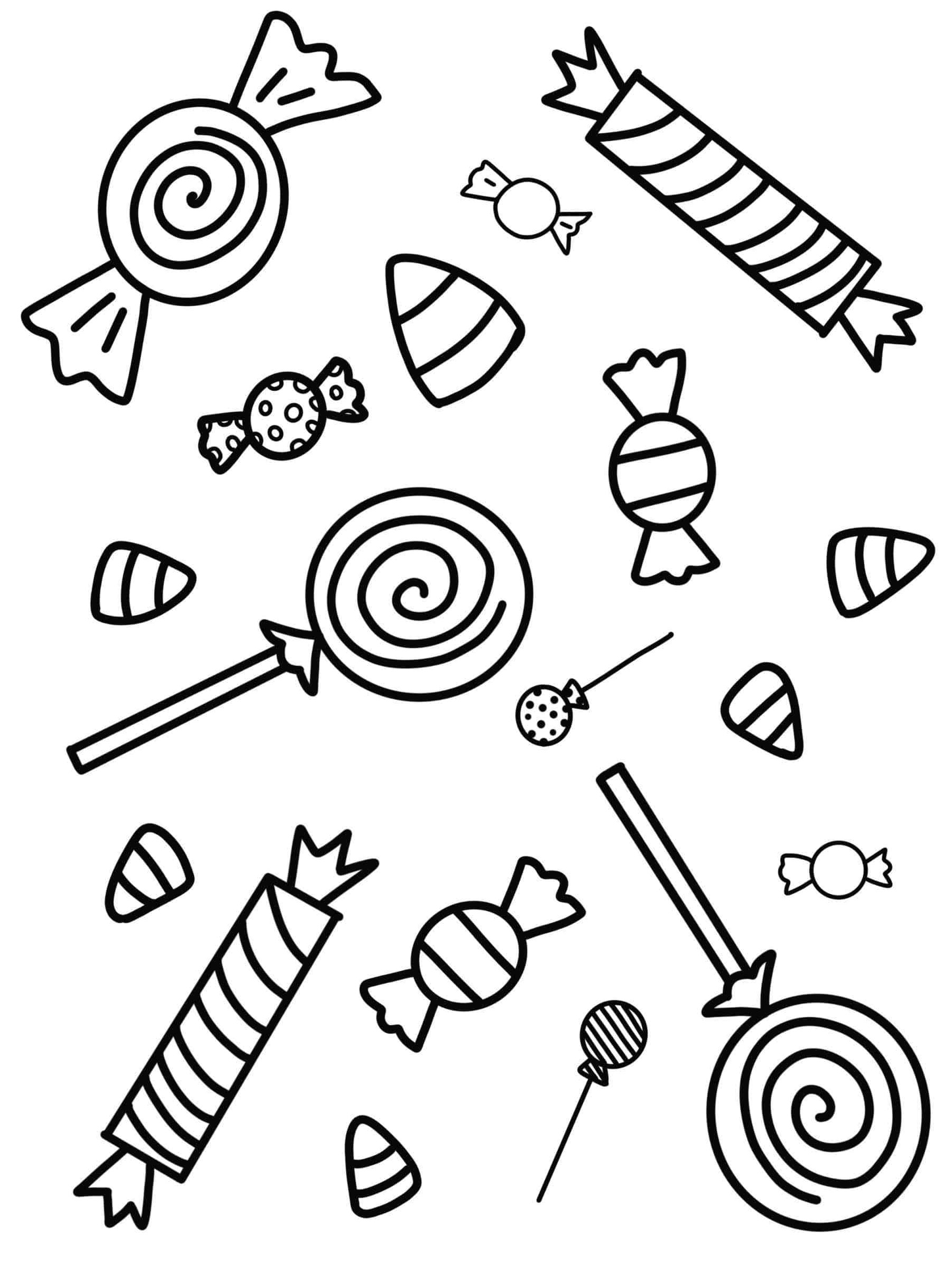 Coloriage Candy Candy Chocolate Halloween By Heather Hinson - Halloween à imprimer