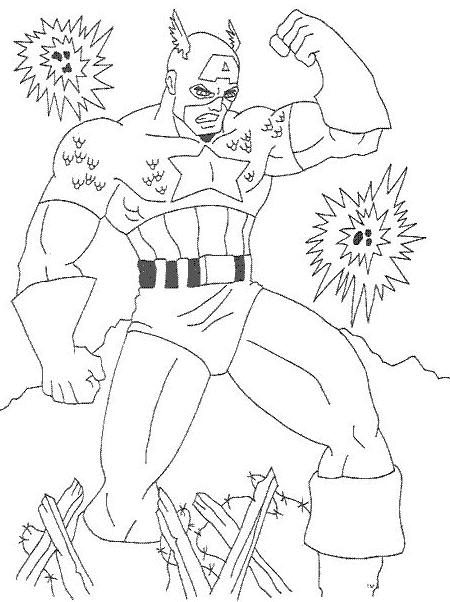 Coloriage Captainamerica - Captain america à imprimer