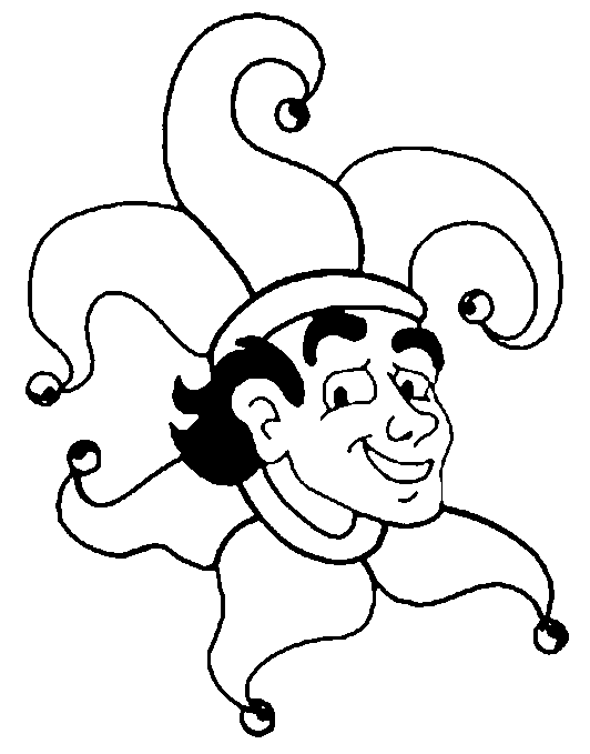 Coloriage Carnaval Le Fou Du Roi - Cirque à imprimer
