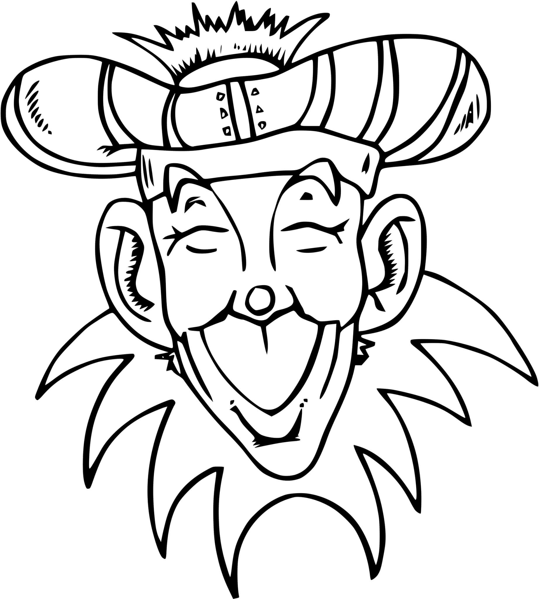 Coloriage Carnaval Mardi Gras Masque - Carnaval à imprimer