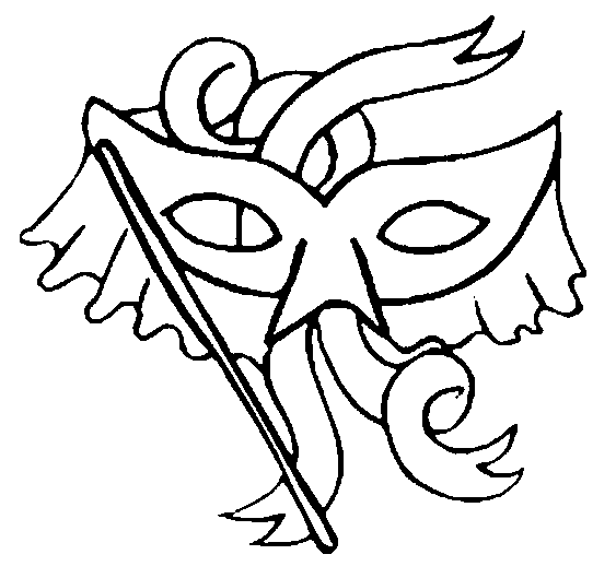 Coloriage Carnaval Masque Pour Le De Venise - Cirque à imprimer