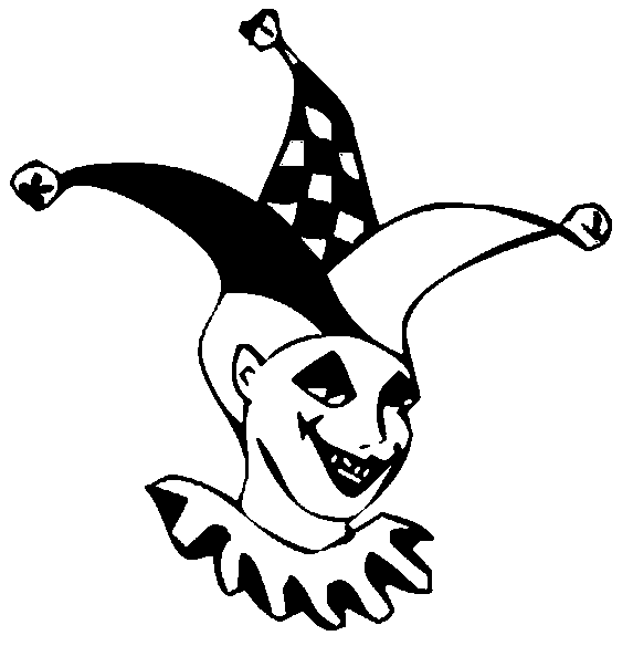 Coloriage Carnaval Tête D'Arlequin - Cirque à imprimer