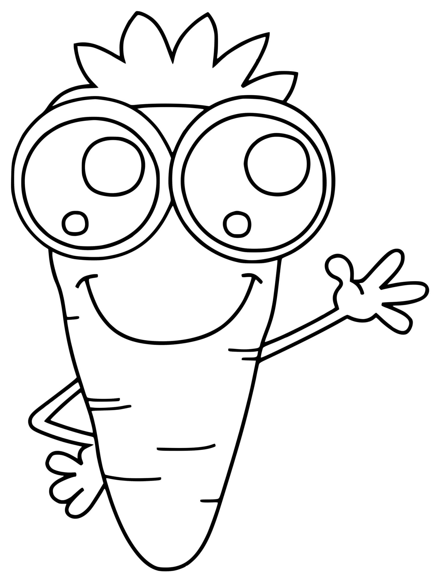 Coloriage Carotte Kawaii - Kawaii à imprimer