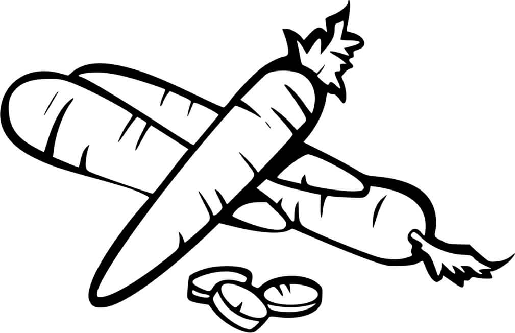 Coloriage Carottes Pour Un Repas Nutritif - Carotte à imprimer