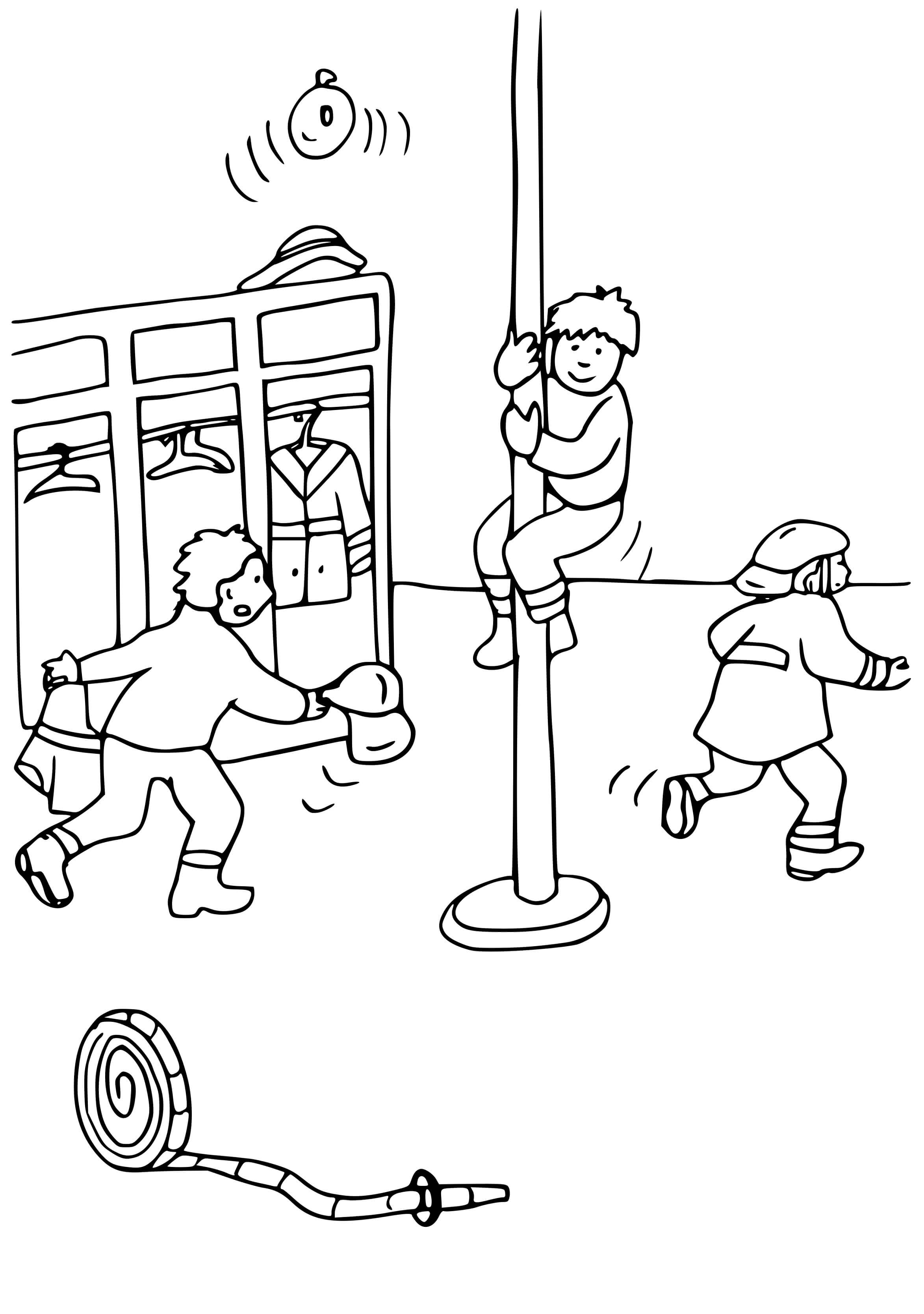 Coloriage Caserne De Pompiers - Pompier à imprimer