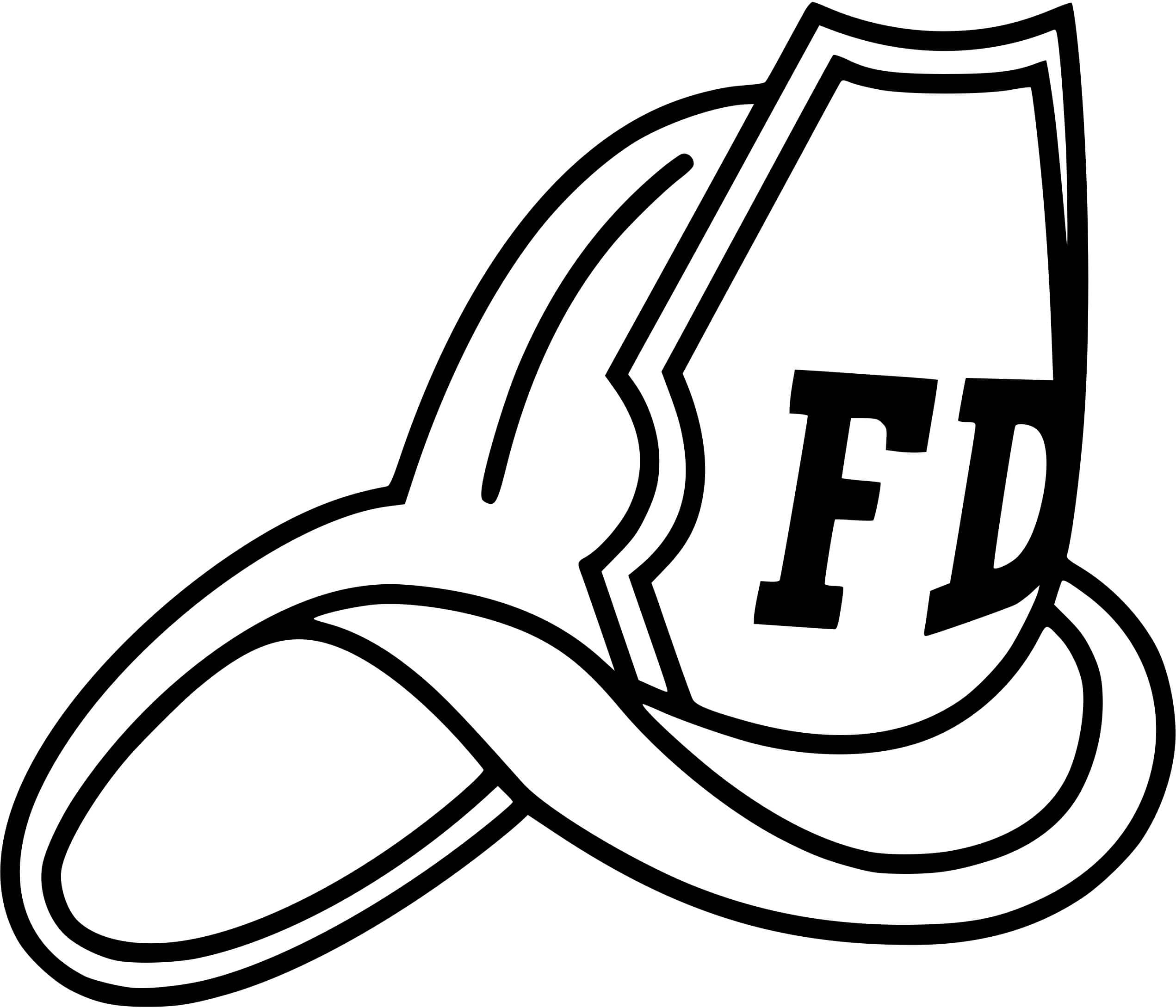 Coloriage Casque De Pompier - Pompier à imprimer