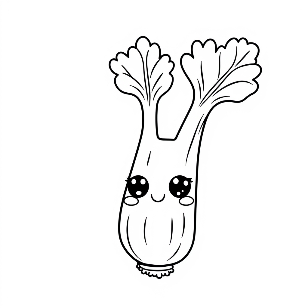 Coloriage Celeri Maternelle Légumes - Legumes à imprimer