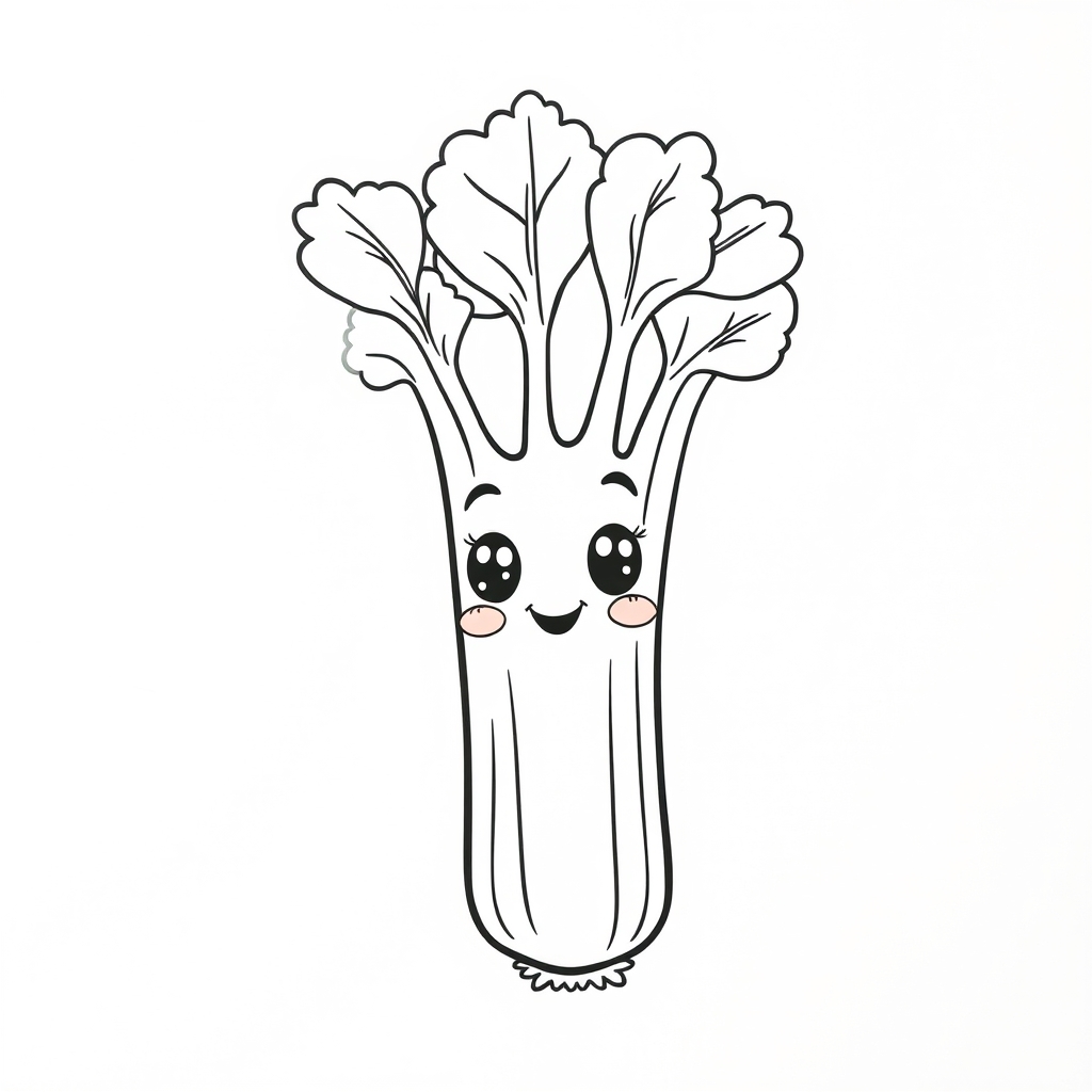 Coloriage Céleri mignon à colorier - Legumes à imprimer