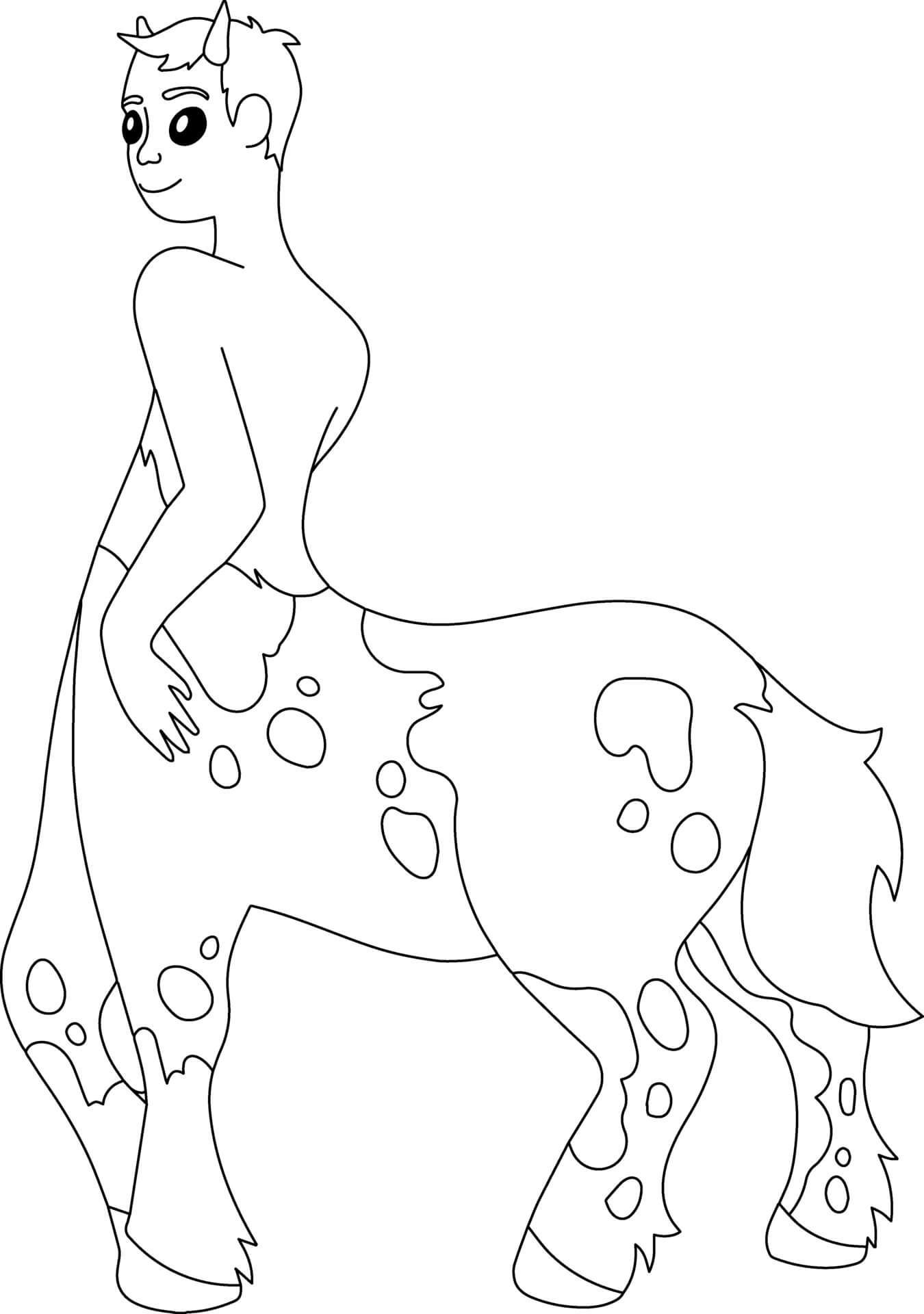 Coloriage Centaure Mi Homme Mi Cheval Mythologie Grecque - Animal à imprimer