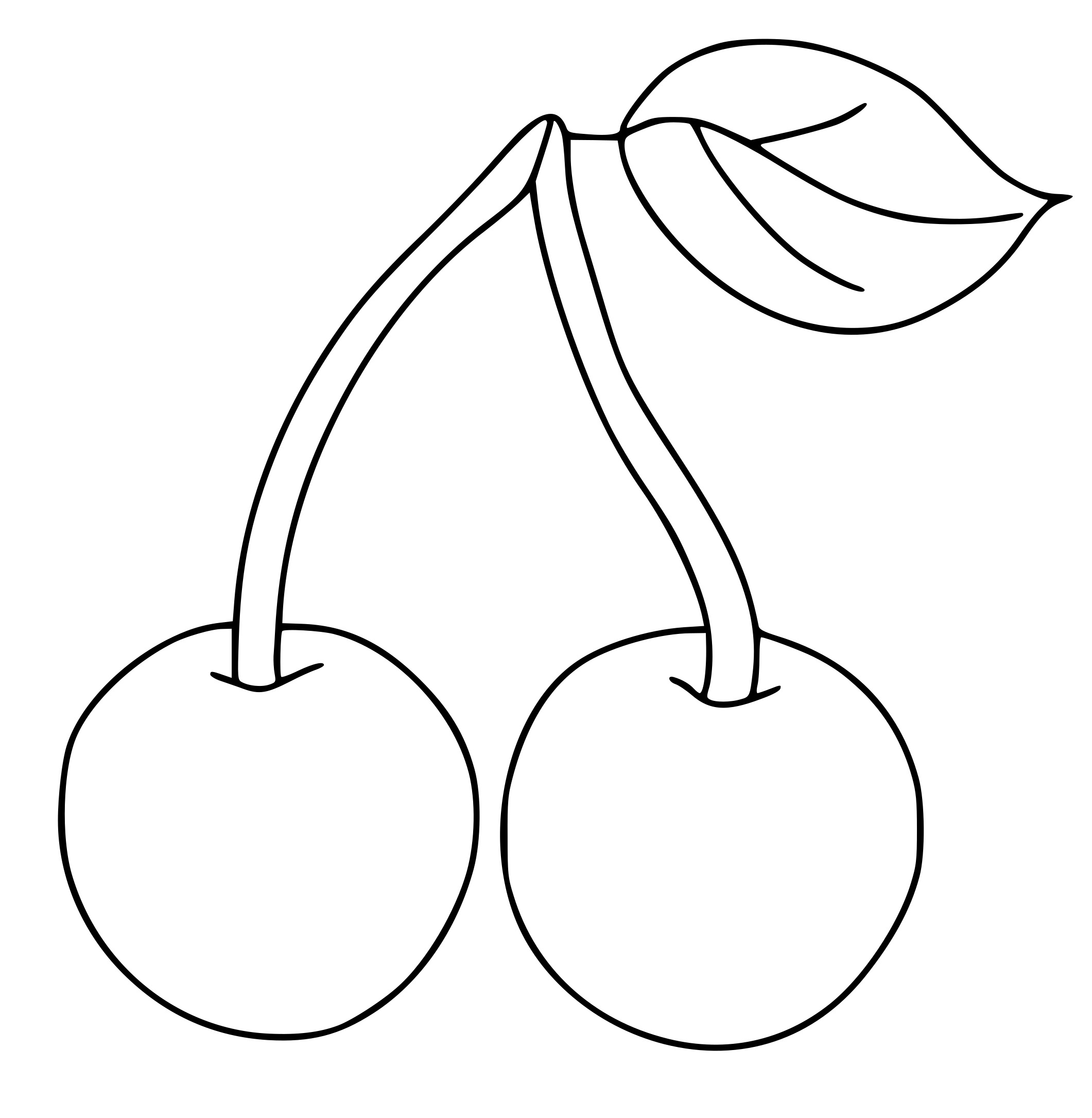 Coloriage Cerise - Maternelle à imprimer