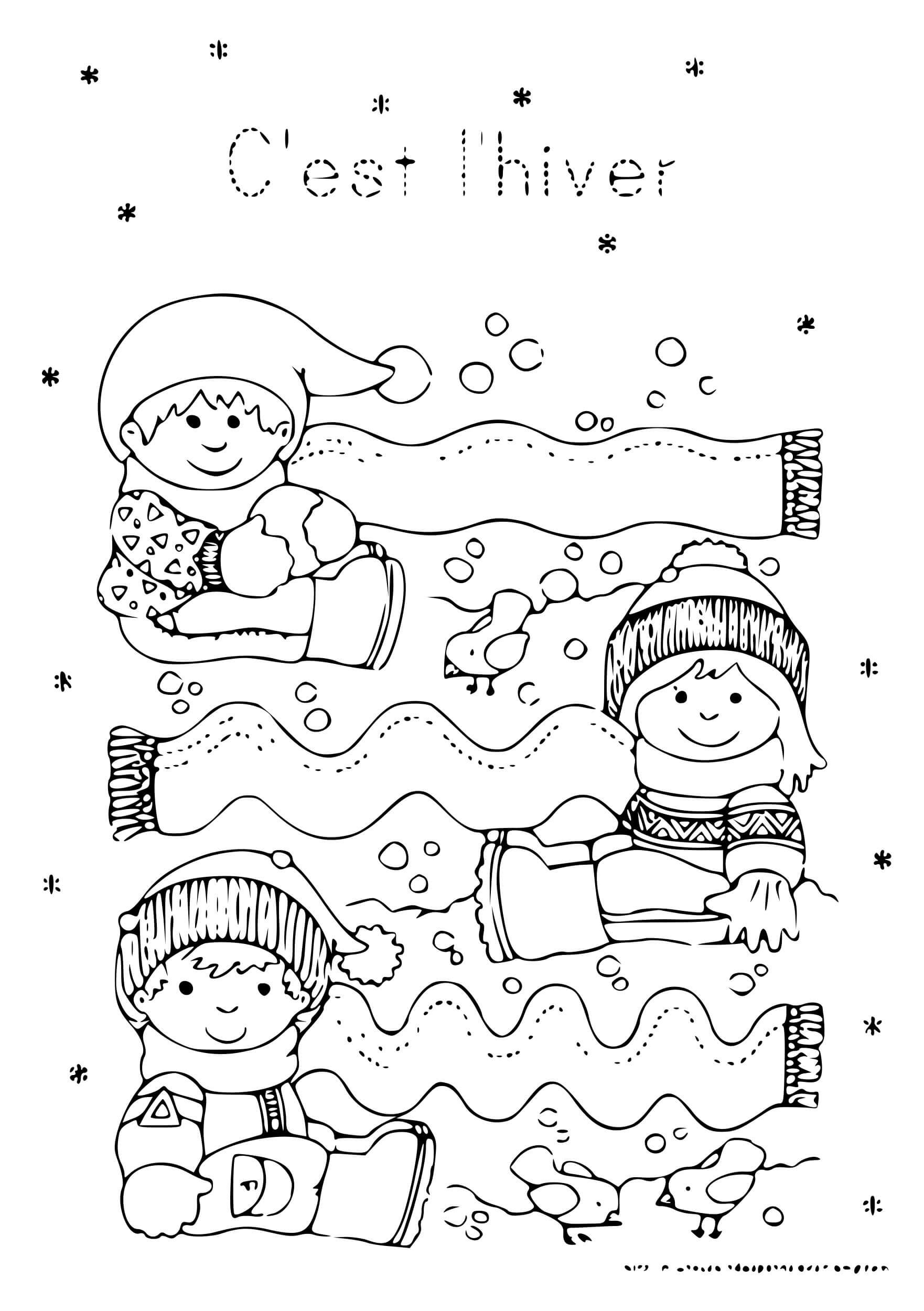 Coloriage Hiver